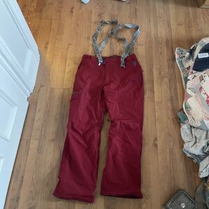Mens Scott Snowpants / Skipants in Red/Maroon XXL